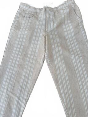 ASOS Striped Linen Blend Pants 33x30 NWT